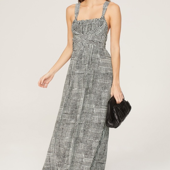 Proenza white label long blue pattern wrap dress - Picture 2 of 9